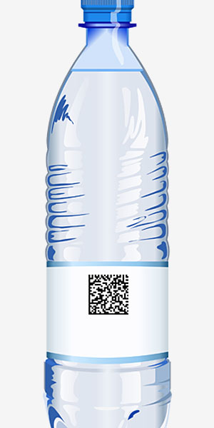 Пластиковая бутылка воды с кодом дата матрикс