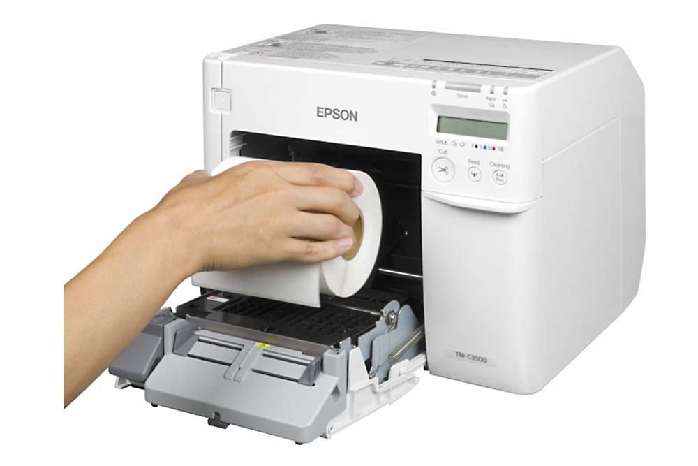 Замена рулона для принтера Epson ColorWorks С3500