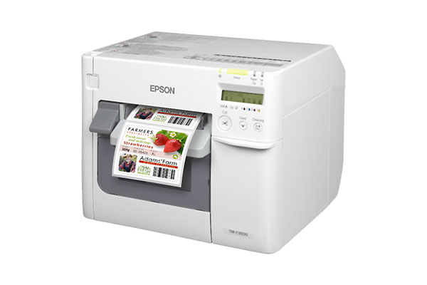 Полноцветный струйный принтер Epson ColorWorks модель C3500 вид сбоку