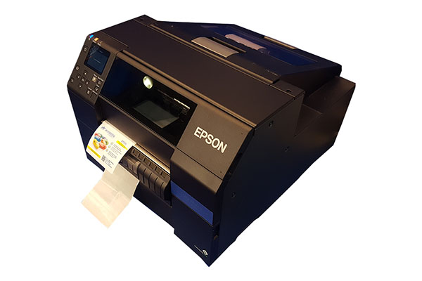 Полноцветный струйный принтер Epson ColorWorks модель C6500Pe вид сбоку