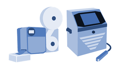 Принтер-аппликатор этикеток и каплеструйный принтер иконка
