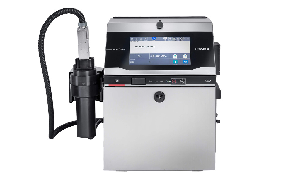 Hitachi UX2-D160W-E CIJ принтер — фронтальный вид и панель управления