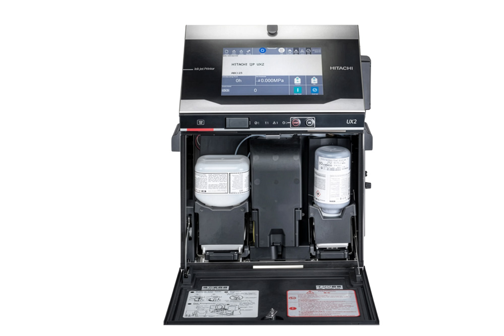 Hitachi UX2-D160W-E — внутренний отсек, чернила и растворитель