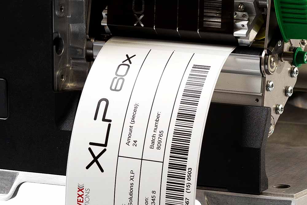 Пример печати этикетки принтером NOVEXX Solutions XLP 60x