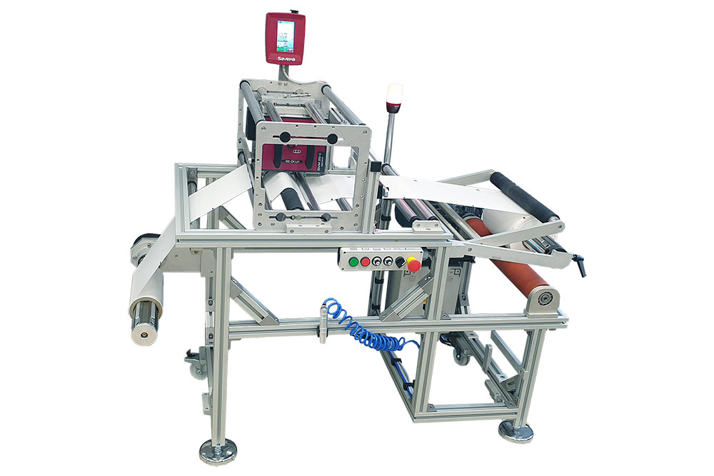 Автоматический перемотчик рулонного материала Savema с одним принтером